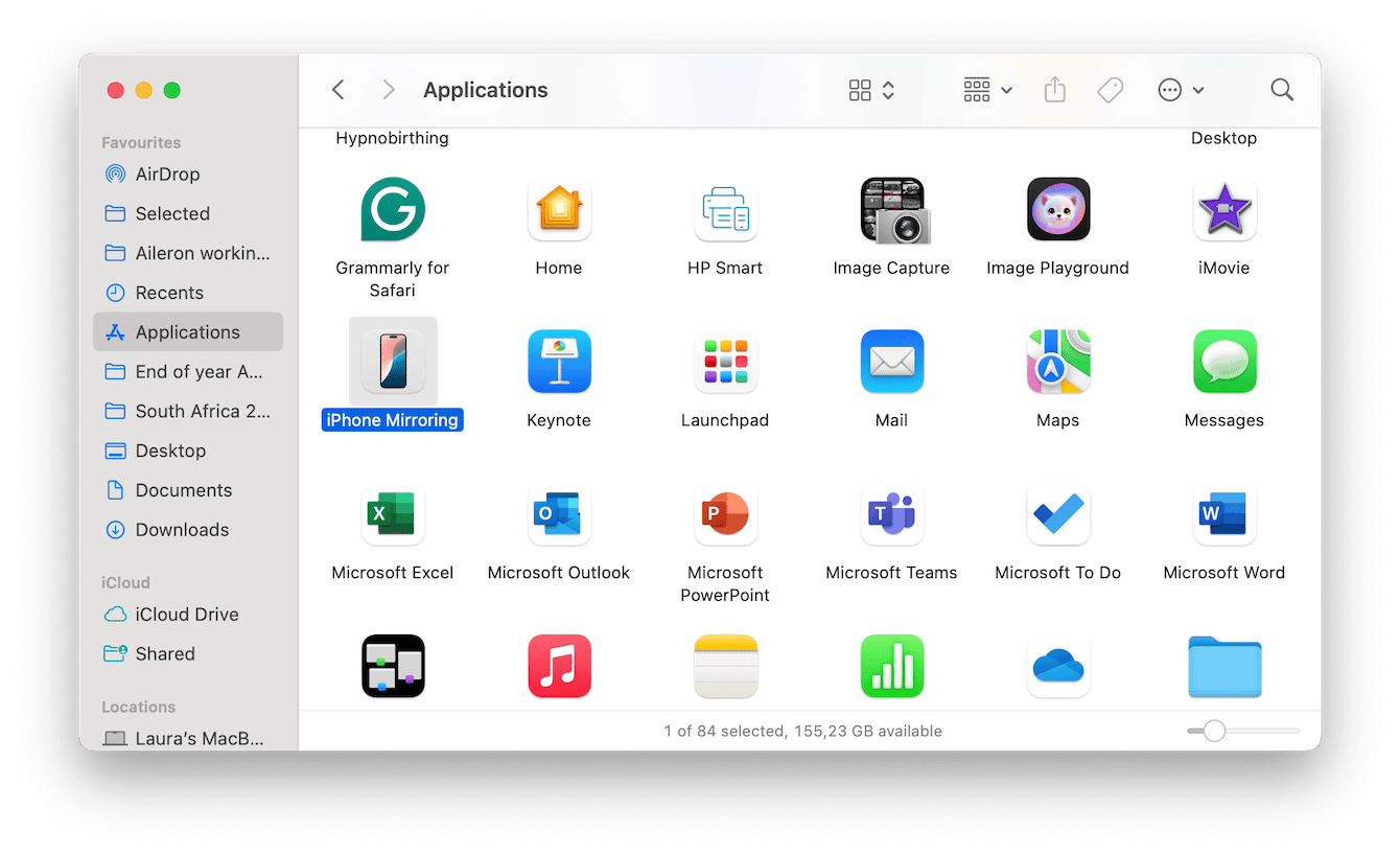 How to open the iPhone Mirroring app on Mac